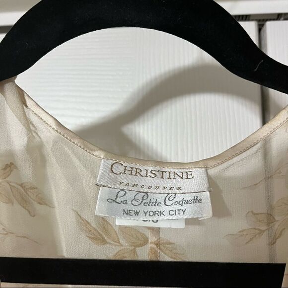 Christine Vancouver la petite coquette robe silk one size EUC VINTAGE - Picture 6 of 9